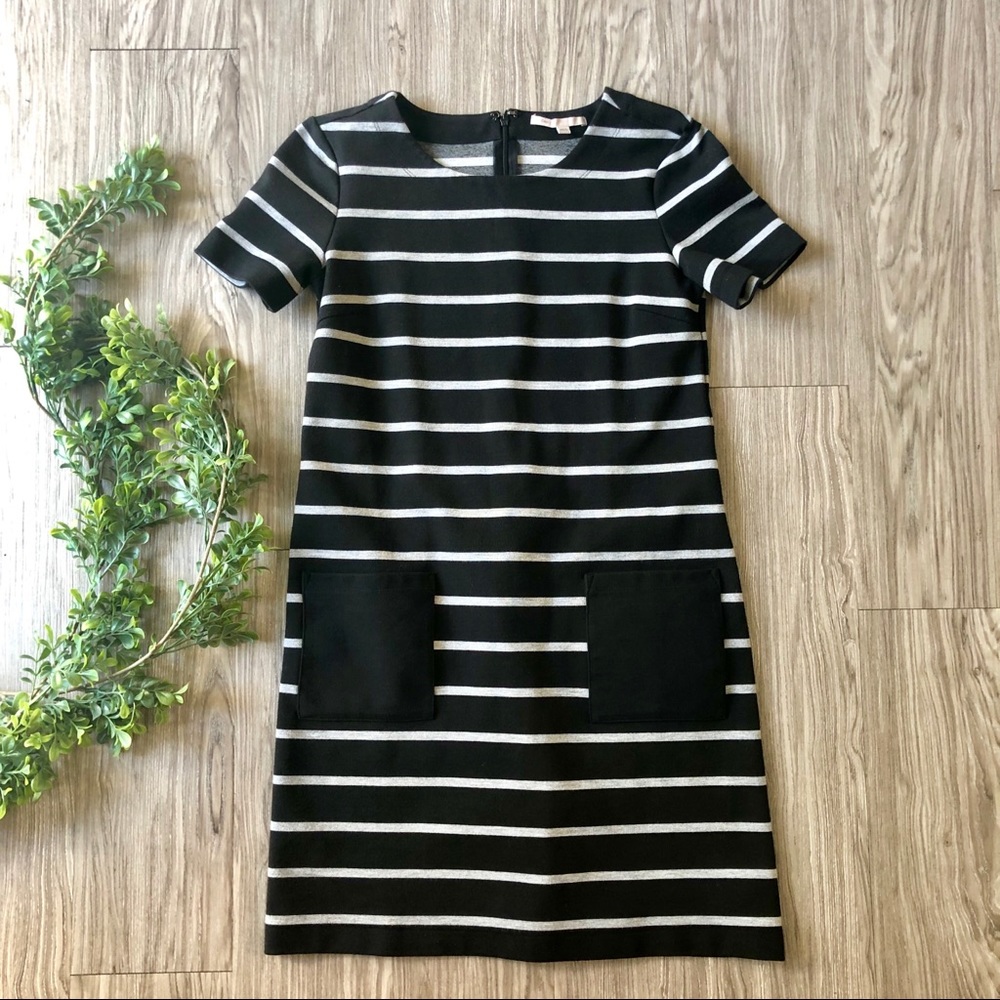 Gap Striped Pocketed Shift Dress